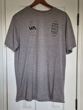 RVCA Men's Sport Heather Gray Logo Tee